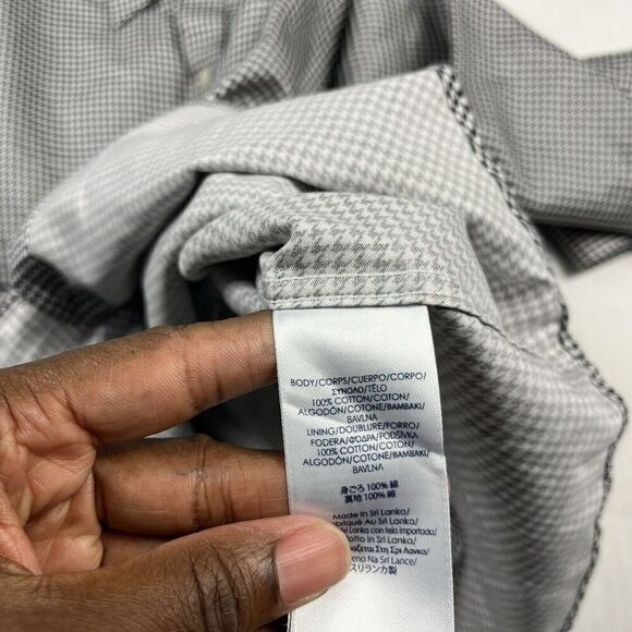 Chaps Womens No Iron Button Down Shirt Plaid Long Sleeve Collared Top PS Petites - Picture 9 of 10